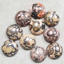13MM ROUND CABOCHON LEOPARD SKIN(10PCS/BAG)